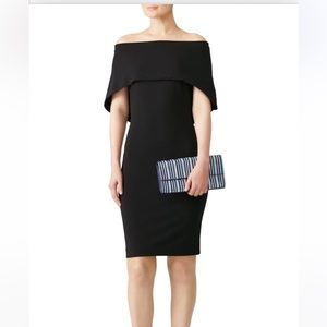 Nicole Miller Structured Cape Dress